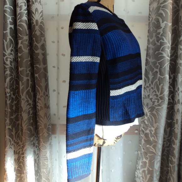 Bold Colored Crop Cardigan Moto Sweater - Picture 5 of 7